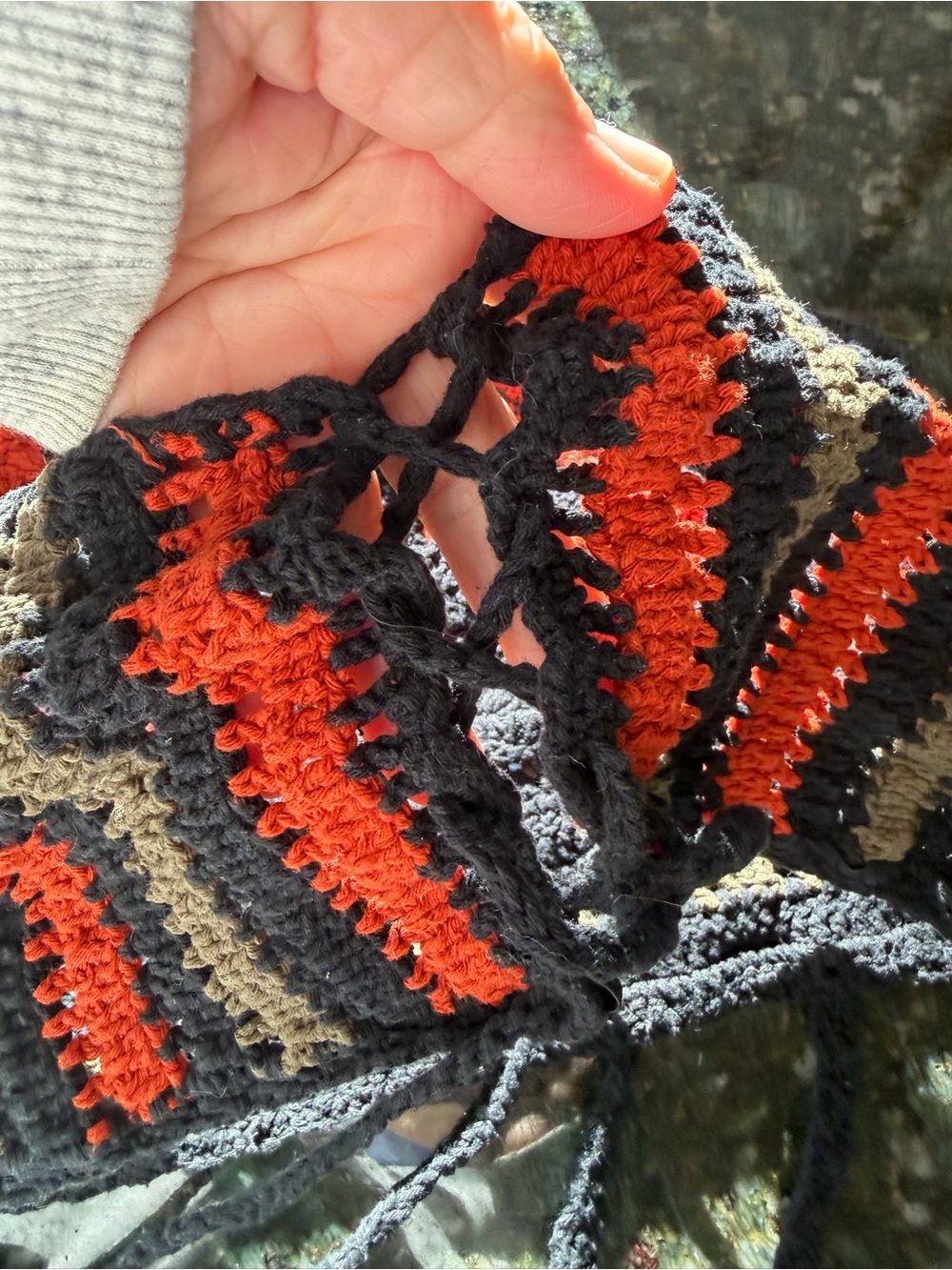 Forever 21 Crochet Halter Too. Goth. Spooky Season. Lace Up. Fall. Festival. S - Picture 5 of 7